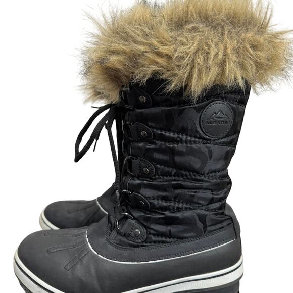 Women’s Black “Aleader” Fur Lined Winter Boots - Picture 2 of 6